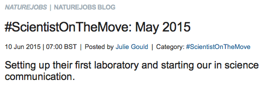 QuantEcologyABC's tweet photo. Nature's blog on science communication can't even get the title correct #scicomm #ScientistOnTheMove #TryProofReading http://t.co/8gXpq003BC