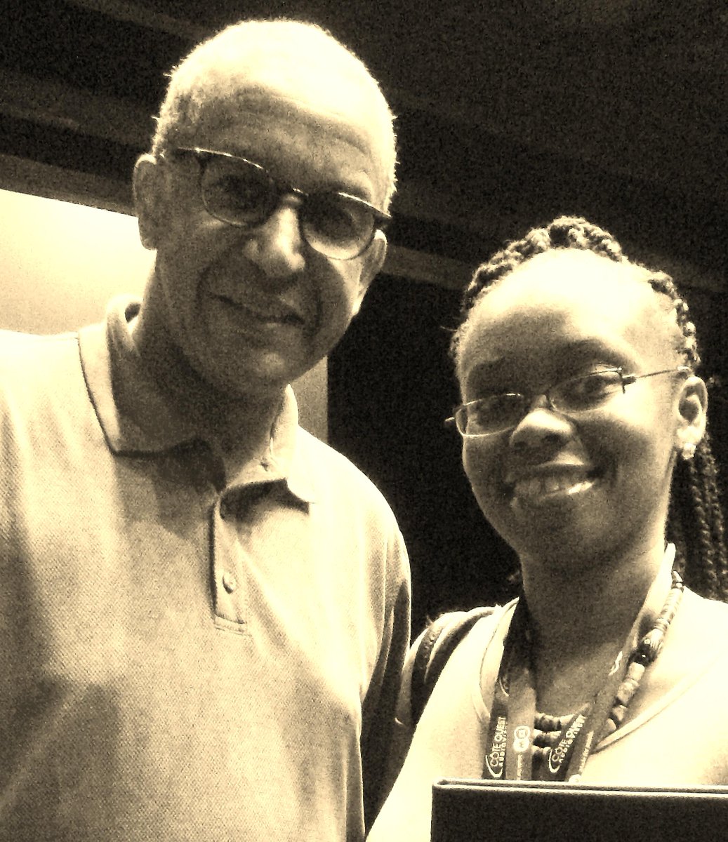 My pic w/ Abderrahmane Sissako. Among the rare #African #filmmakers to combine commercial &amp; popular success #Timbuktu