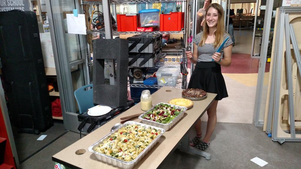 CurrentInvents's tweet photo. Our own Zoe - The financial lead. Doubles as an amazing chef! She made all of this! http://t.co/ToXLflK8uq