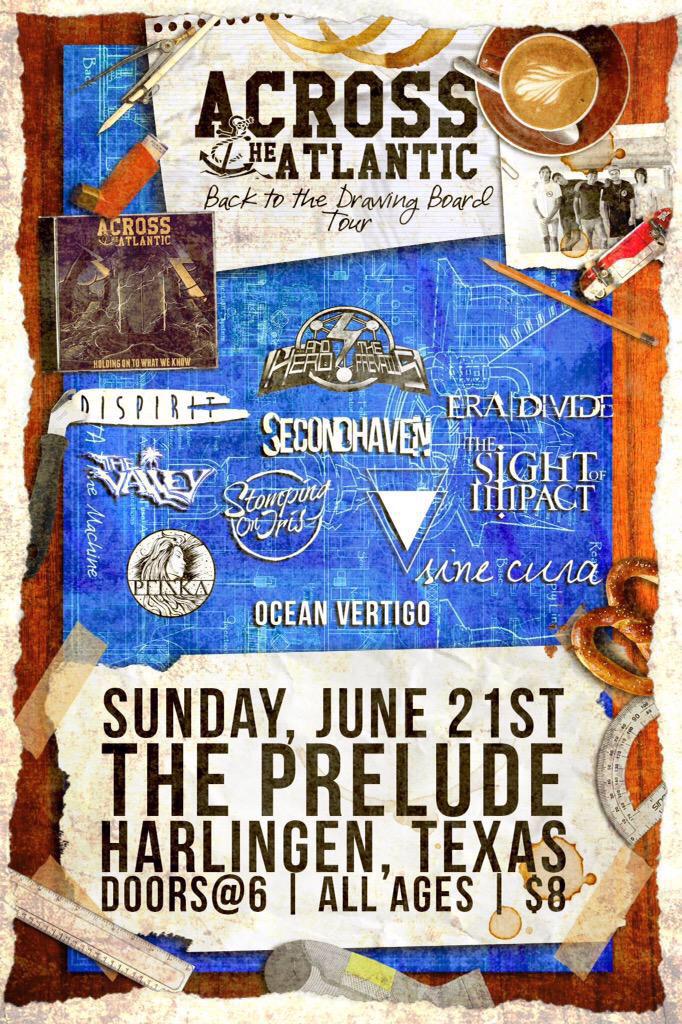 This is on Sunday. Come out and let's show <a href="/atabandtx/">Across the Atlantic</a> a great time! <a href="/theheroprevails/">theheroprevails</a> <a href="/OceanVertigo/">Ocean Vertigo</a> @Makeshiftcities