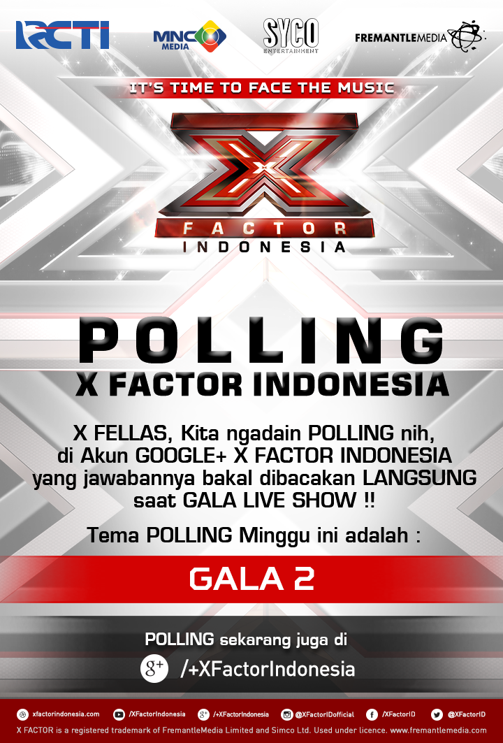 Udh tau kn klo di Google+ #XFactorID lg ada POLLING, nah buat km yg blm ikutn klik disini > dld.bz/GPlusPollsGALA2