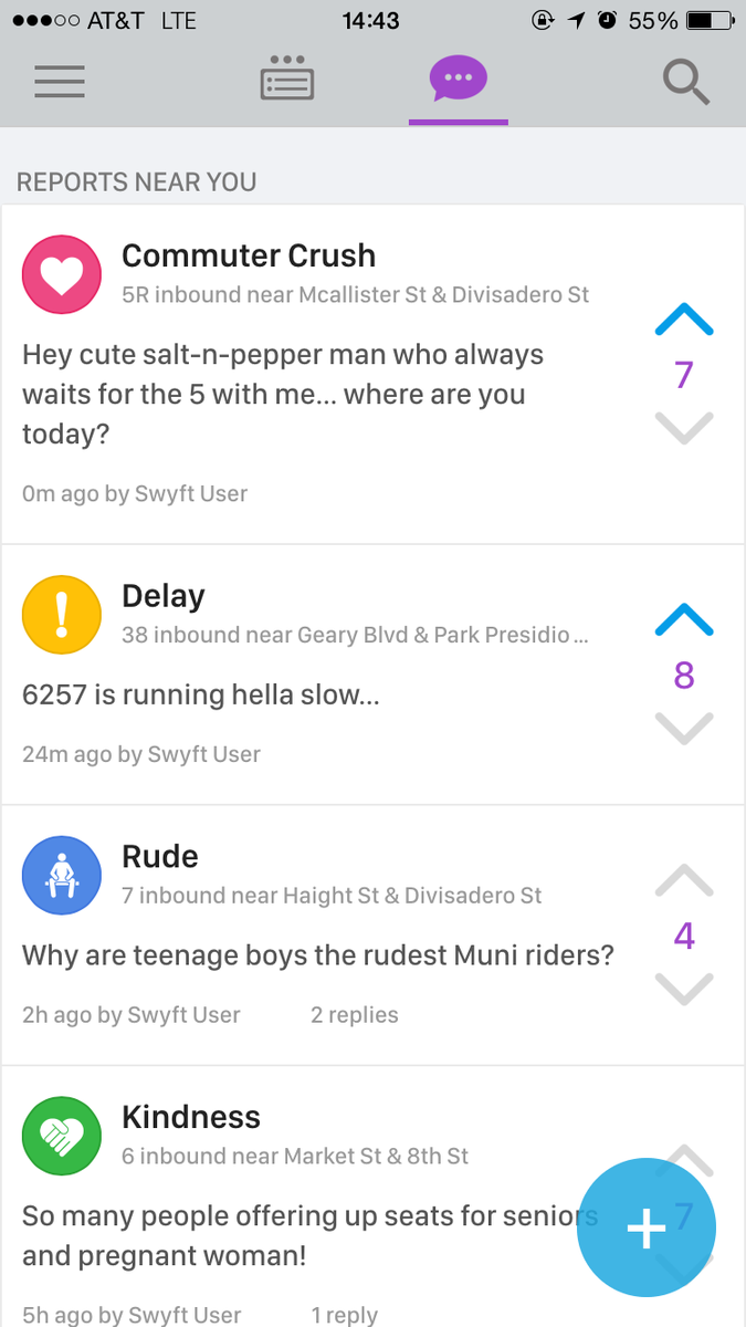 SwiftlyInc's tweet photo. Seen this? #SwyftApp's latest #update lets you see all #UserReports from the last 3 days! #app http://t.co/8UwQrfsJC5 http://t.co/uyljDjEkLi