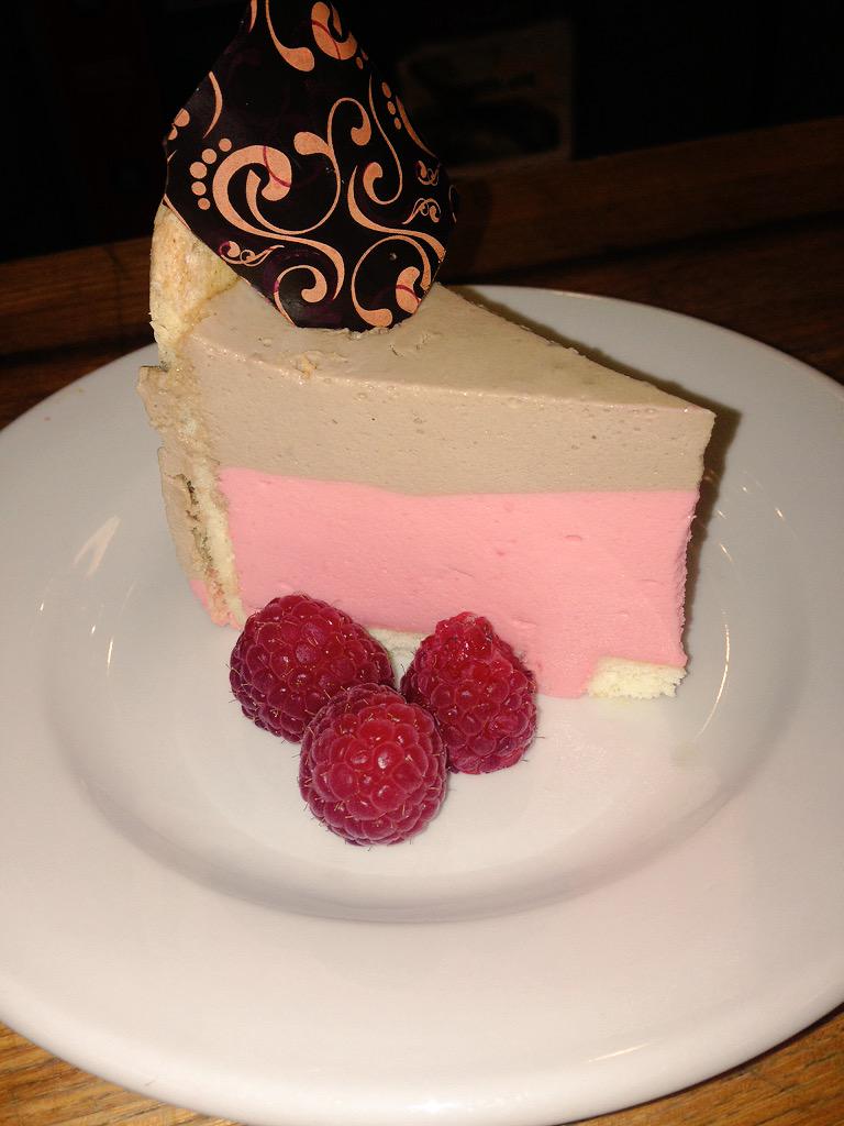 A_iwantyou's tweet image. Raspberry &amp;amp; Chocolate Bavarian cream Charlotte Russe by #ChefAi #pastry #Chef #Cakes #Creams #Custards