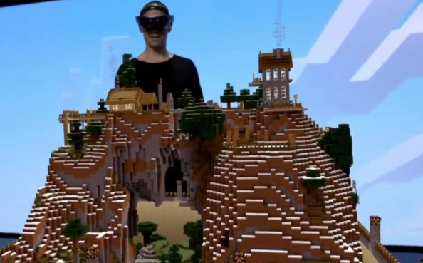 cgsociety's tweet photo. Microsoft's Impressive Holographic Minecraft​ Demo http://t.co/5wx1KFU5Op #e3 #vr http://t.co/6FUc9ayTTB