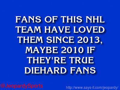 JeopardySports's tweet image. "Who are: the Chicago Blackhawks?" #JeopardySports
