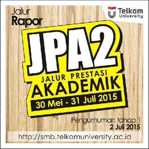 <a href="/BudiMuliaSHS/">SMA Budi Mulia Bogor</a> Kesempatan terakhir u/ masuk Telkom University!Jgn lewatkan JPA 2 (Rapor).Info : smb.telkomuniversity.ac.id/68-jpa-2