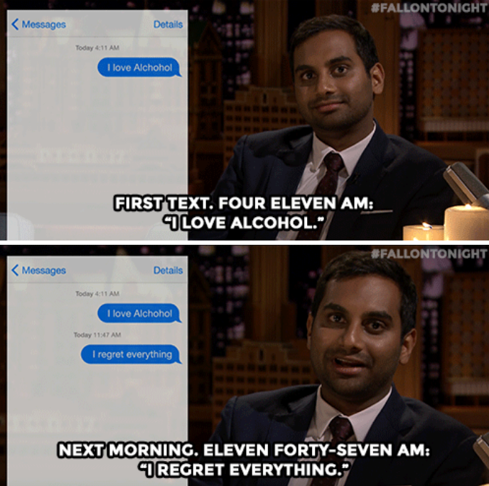FallonTonight's tweet photo. Jimmy and @AzizAnsari read awkward first texts in "First Textual Experience"! #FallonTonight https://t.co/mArGyJYA9c http://t.co/d1M8WuhcOk
