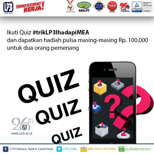 MailaAzkiya's tweet photo. @thikeyfebria follow @LP3I_PASTI &amp; Ikuti Quiz #trikLP3IhadapiMEA dan dapatkan hadiah pulsa masing - masing Rp 100.000 http://t.co/sohP7hJORB