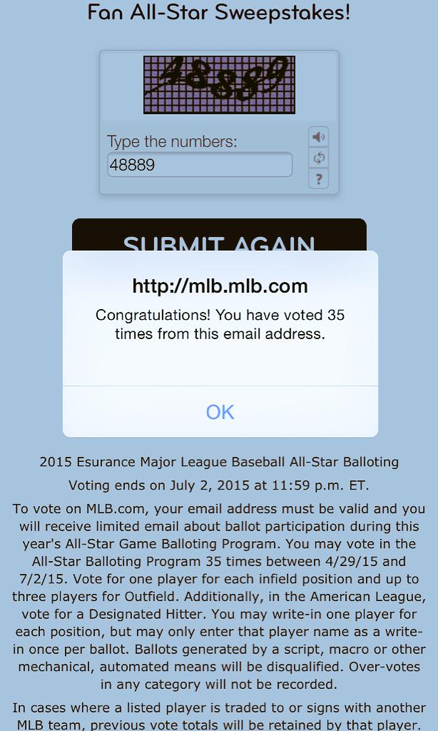 TayWong's tweet photo. I voted. 4 emails, 140 votes. Did you? @CafeSFG #sfgiants #VoteBuster #VoteCraw #VoteAoki #VoteSFG http://t.co/aR0Kb2ptm4
