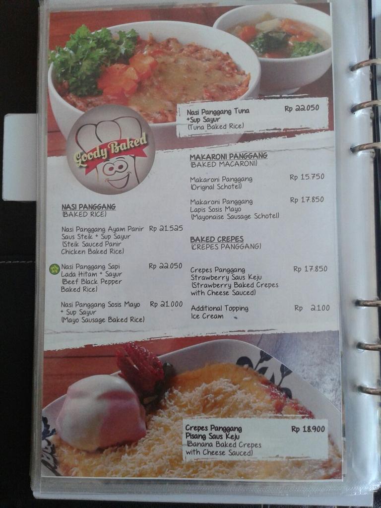 Ini dia daftar menu dan harga GoodyBaked 😉