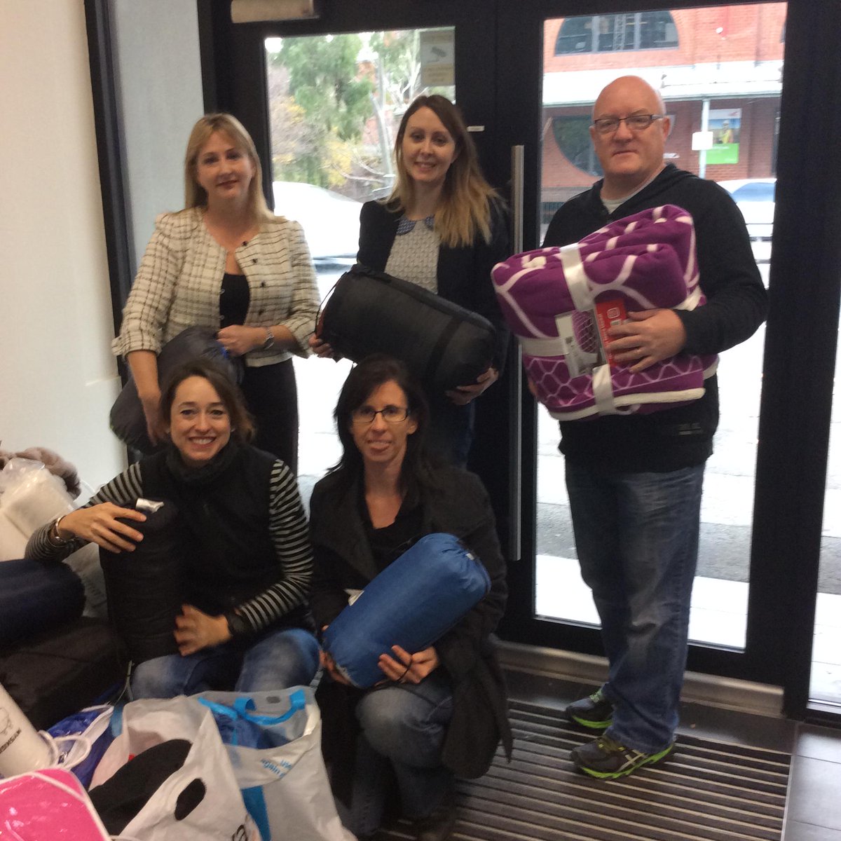 Wow what a tremendous #donation from <a href="/InfluencersAUS/">Influencers Church</a> Paradise #Adelaide! Blankets for all - if only! #homelessness