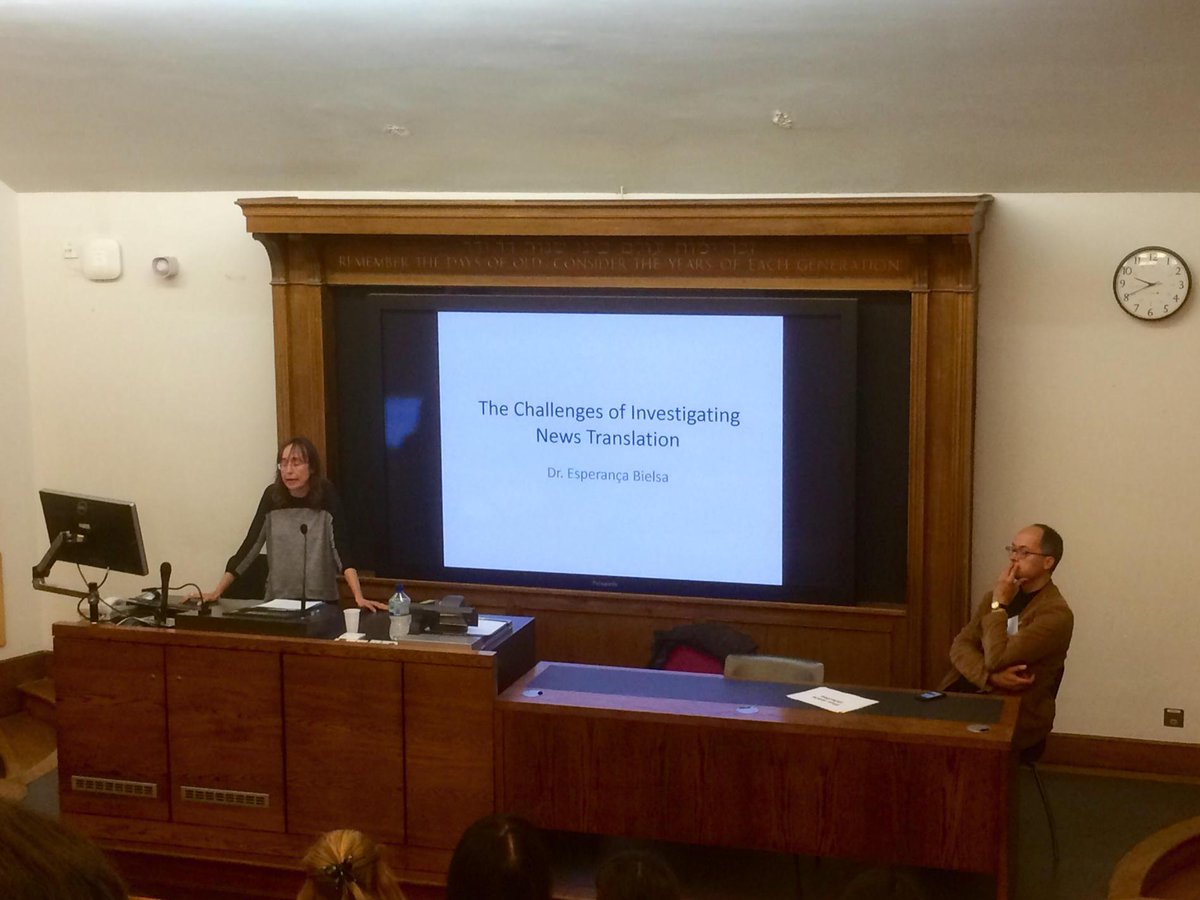 Day 2 #artis15ucl kicks off with the challenges of news translation by Esperanca Bielsa #xl8