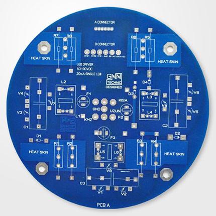 1.6 mm, double sided, round shape, immersion gold PCB. PCBWAY.COM/W