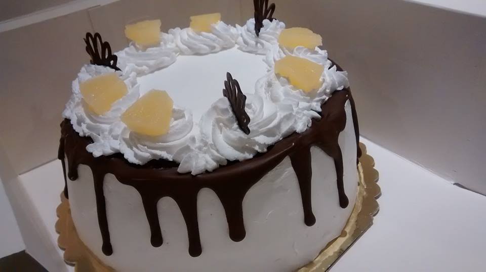 Black Forest cake with pineapples <a href="/mycakedeco/">Cake Decorating</a> <a href="/letstweetcakes/">Let's Tweet Cakes!</a> <a href="/CakeCraftWorld/">Cake Craft World</a> <a href="/CakeMasters/">Cake Masters</a> <a href="/CakeandBakeShow/">The Cake & Bake Show</a> @BBCFood