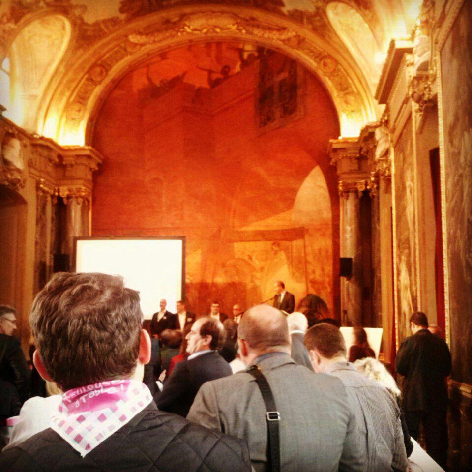 Un café &amp; une chocolatine... La conf de presse <a href="/toulouseatable/">Toulouse à Table!</a> commence enfin ! #Toulouse #savourezToulouse