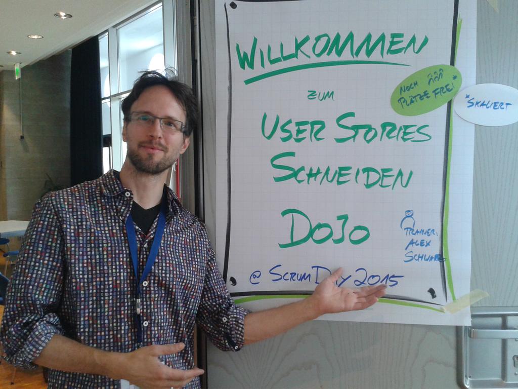 alexschwartzbln's tweet photo. Ready for my #StorySplittingDojo at #ScrumDay2015 http://t.co/hj9GBiSb2u