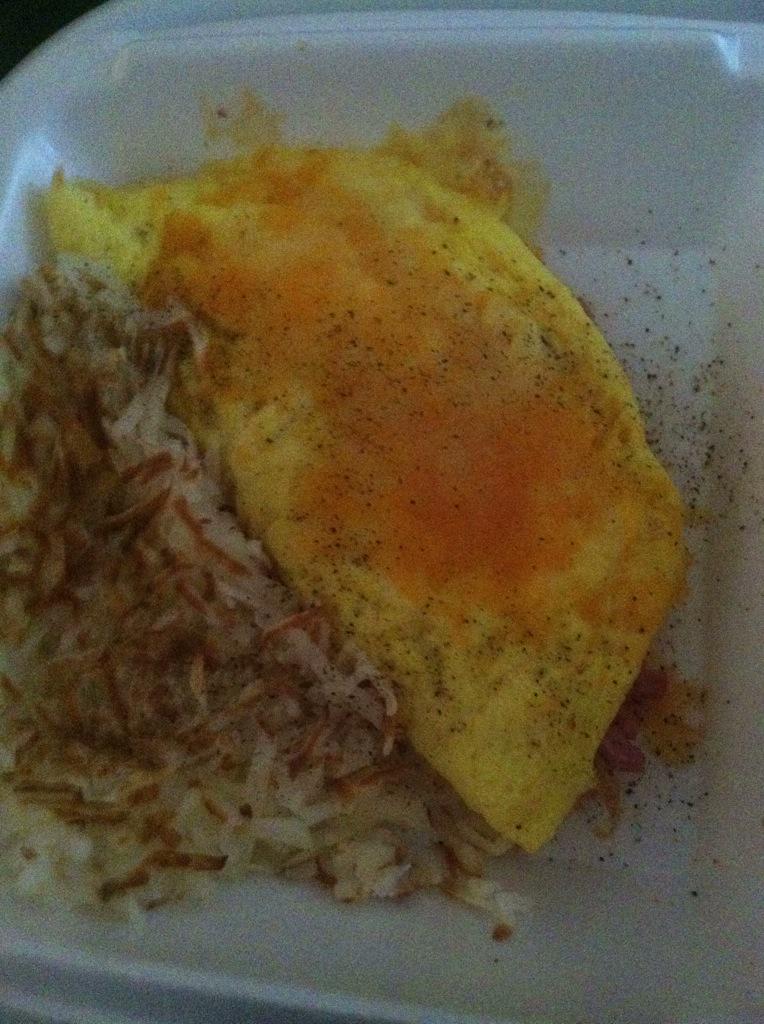HeyJude1965's tweet photo. Ham &amp; cheese omelette http://t.co/p0fSE7JJ9E
