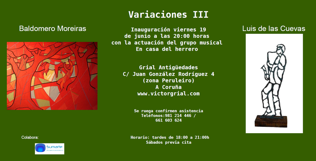 CristinaSumarte's tweet photo. Muchas gracias a @revistadearte por la difusión de Variaciones III en @VictorGRIAL http://t.co/RPSn4f7cva http://t.co/6IS760KBcz