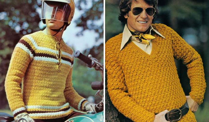 Мужчины 70 х годов. Мужская мода 70-х. Мужская мода 80-х годов. Свитера 70х. Свитер в стиле 70-х.