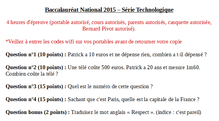 niantti's tweet image. Fuite des sujets du #Bac2015 filière technologique, on leur souhaite quand même bonne chance.