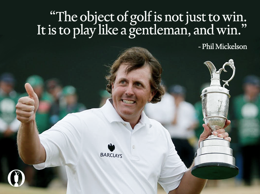 Happy 45th Birthday to 2013 Open Champion Phil Mickelson. 