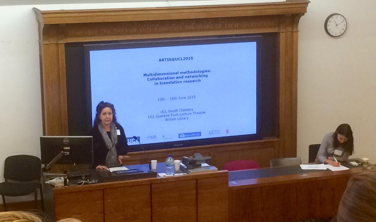 Deborah Dawkin on research possibilities in translators archives. #artis15ucl #translationresearch