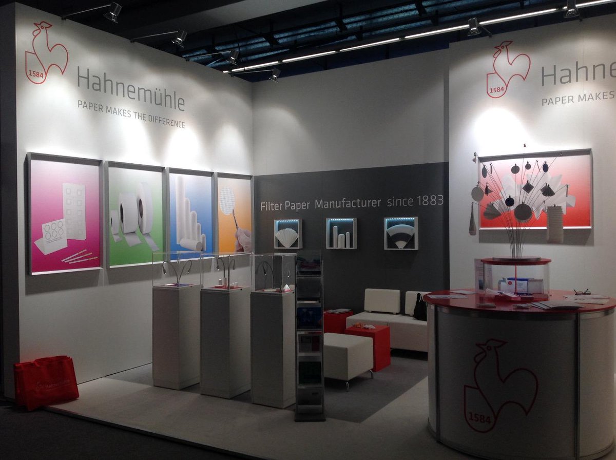 Hahnemuehle's tweet image. Visit #Hahnemühle @Achema 2015. We are looking forward to meeting you. Hall 4.2, booth J11. #filterpapers,#membranes