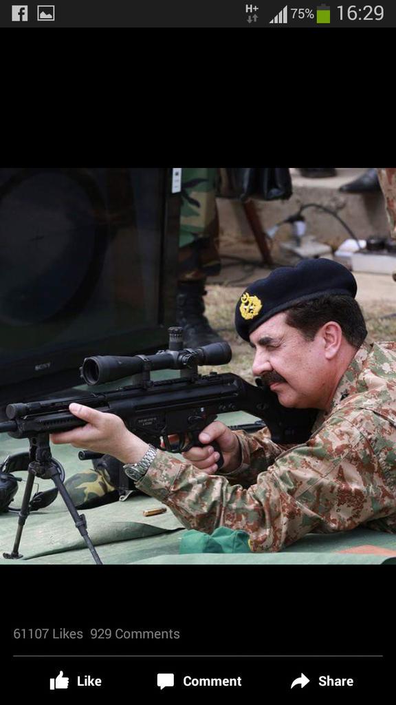 Happy birthday to COAS Raheel Sharif
May God shower His blessings on him 