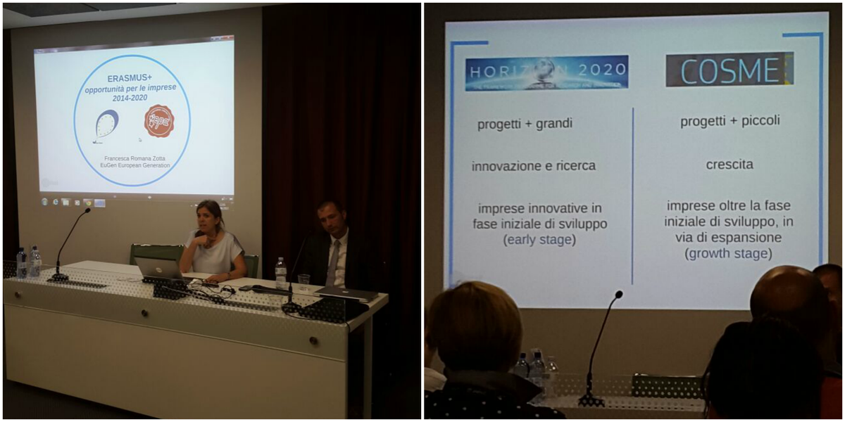 EPA_MyEuropa's tweet photo. After @dinobabic's speech on #H2020 #Cosme, now @fzotta is introducing participants to @EUErasmusPlus for enterprises http://t.co/DoVX89iilv