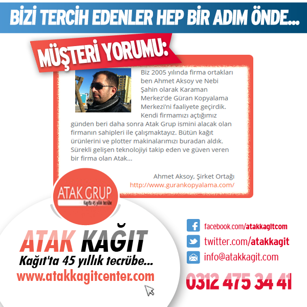 atakkagit's tweet photo. BİZİ TERCİH EDENLER HEP BİR ADIM ÖNDE...
İŞTE BİR MÜŞTERİ YORUMU...
#plotter #epson #hp #canon #oce #hpplotter http://t.co/l2FD9ei49x