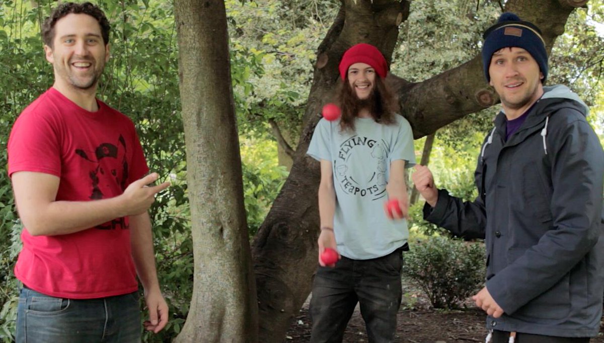 Cool_Beans_Prod's tweet photo. .@ChrisArnoldInc and @MickEMichaels get taught some circus skills by Danny from @SheffieldFTC! http://t.co/AKBnzWEaMu http://t.co/nl5FqVcOIT