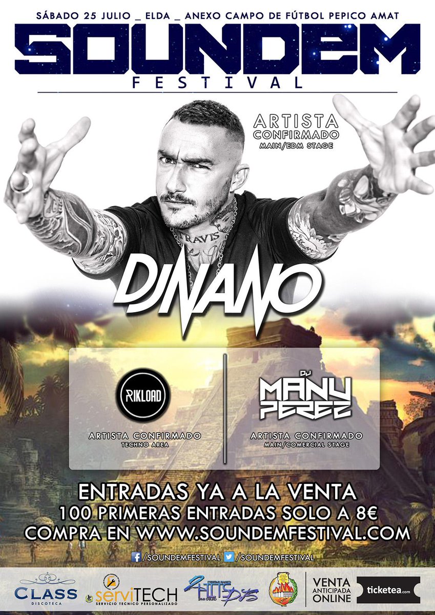 ¡YA ES OFICIAL! Tenemos fecha confirmada y las primeras confirmaciones!! soundemfestival.com OFERTA ANTICIPADAS 8€