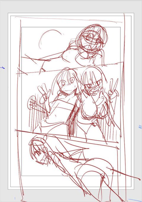 こんばんは☆画像のお時間ですよ!
今日は、来月3日発売の、コミックス3巻に使われるイラストのラフを特別公開です!どの絵がどこで使われるのか....それはコミックスで確かめて下さいね☆ 