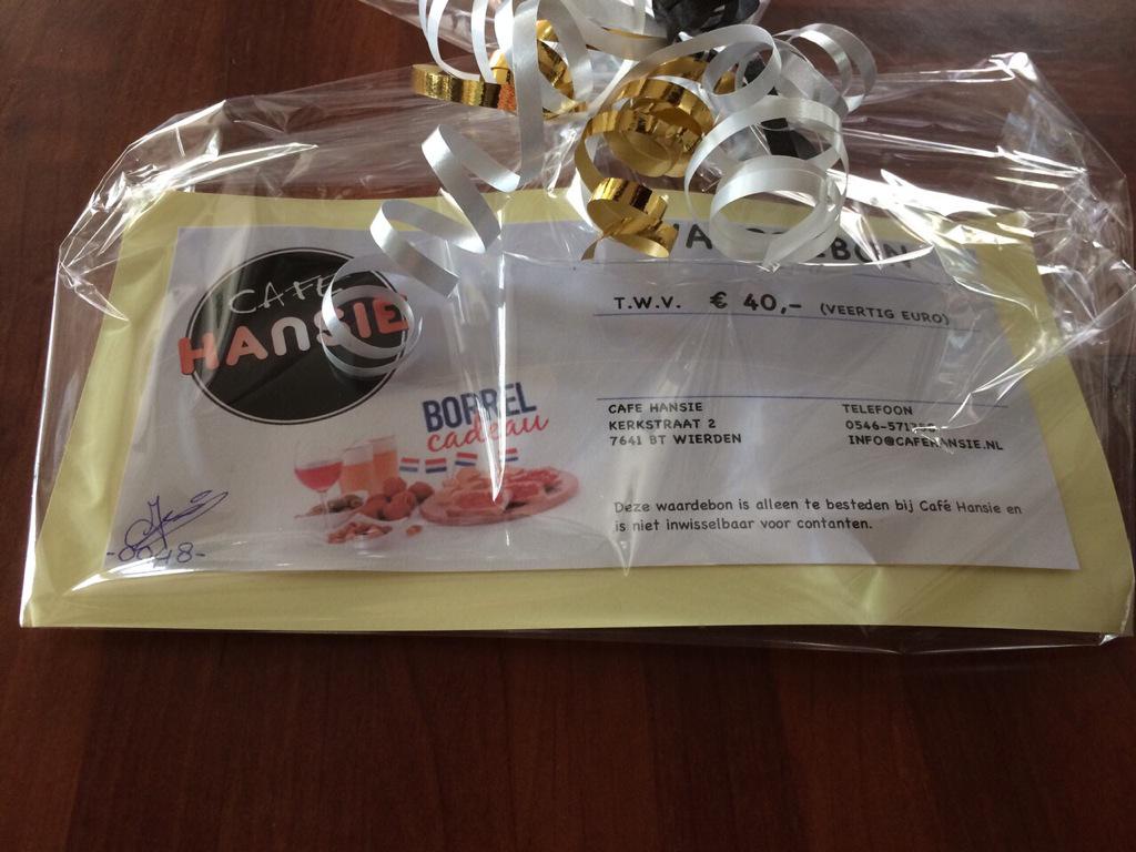 cafehansie's tweet photo. Leuk voor vaderdag! het Cafe Hansie "Borrelcadeau!" Ook voor onze lunchkaart!  Elk bedrag verkrijgbaar @WiWi_Wierden http://t.co/NDZftW4Bw4