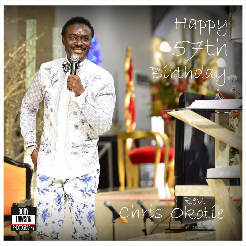 Happy birthday to my awesome Pastor Chris Okotie. God bless & keep you always.  