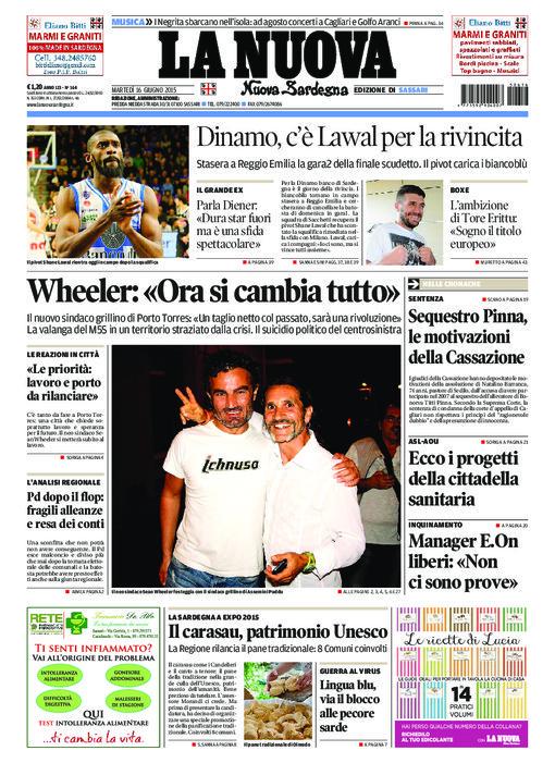portotorres's tweet photo. La prima pagina della Nuova Sardegna stamane. #M5S #PortoTorres http://t.co/Lb3b8ak461