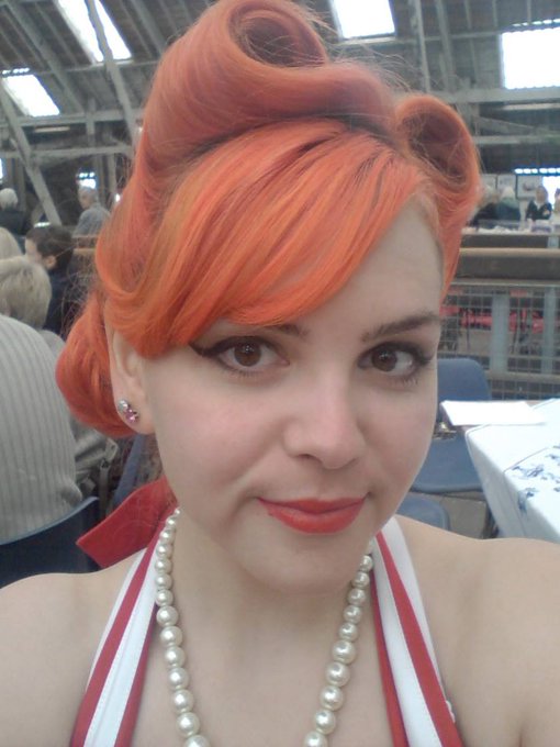 Hi guys and girls, hope your week is going well xx #victoryrolls #vintage #eyeliner #redheads #bunnyvalentine<a href="/tag/vintage"class="tags"><span>#vintage</span></a><a href="/tag/pinup"class="tags"><span>#pinup</span></a><a href="/tag/eyeliner"class="tags"><span>#eyeliner</span></a><a href="/tag/redheads"class="tags"><span>#redheads</span></a><a href="/tag/victoryrolls"class="tags"><span>#victoryrolls</span></a>