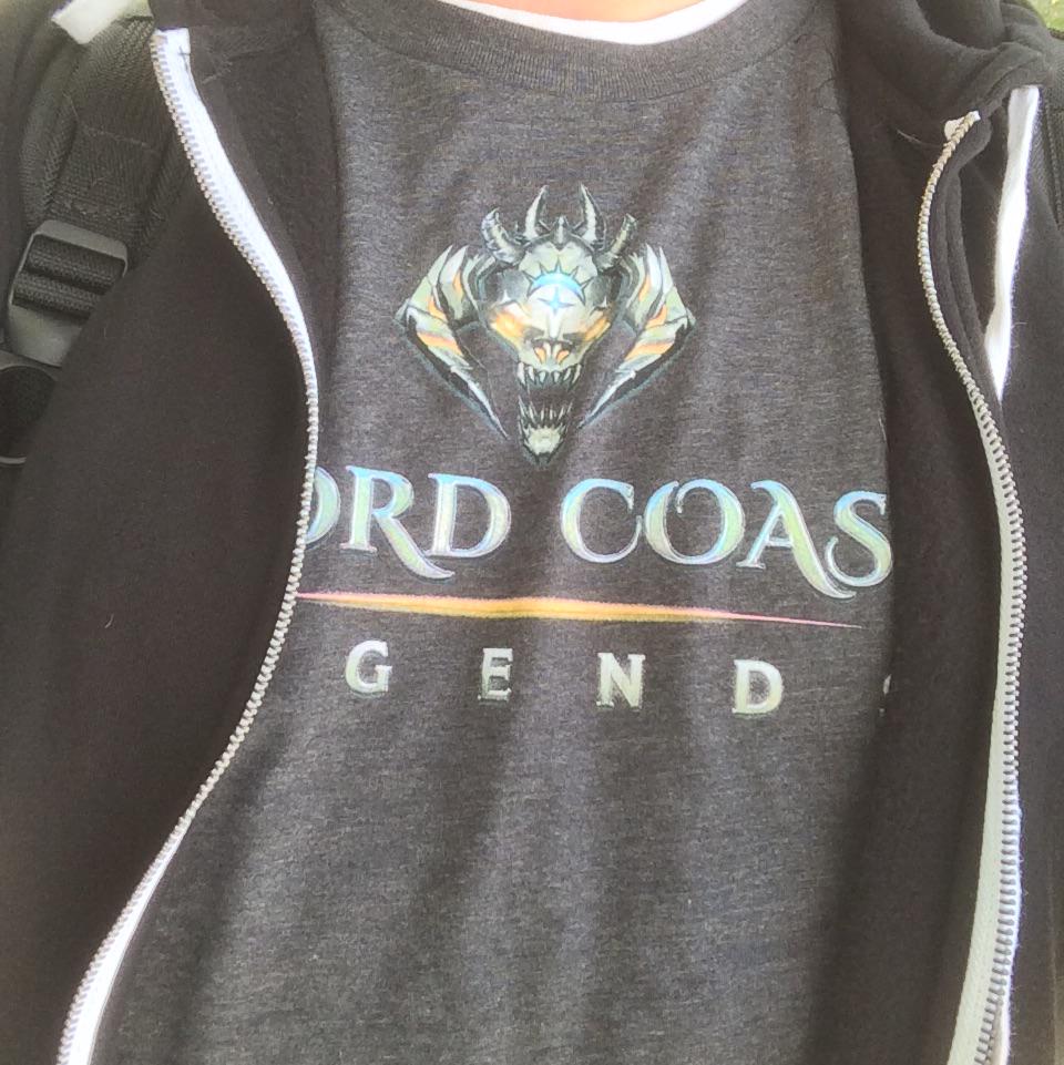 SwordCoast's tweet image. We'll be giving away a few more @SwordCoast dev shirts today at #E32015 ! Follow and RT for a chance to snag one