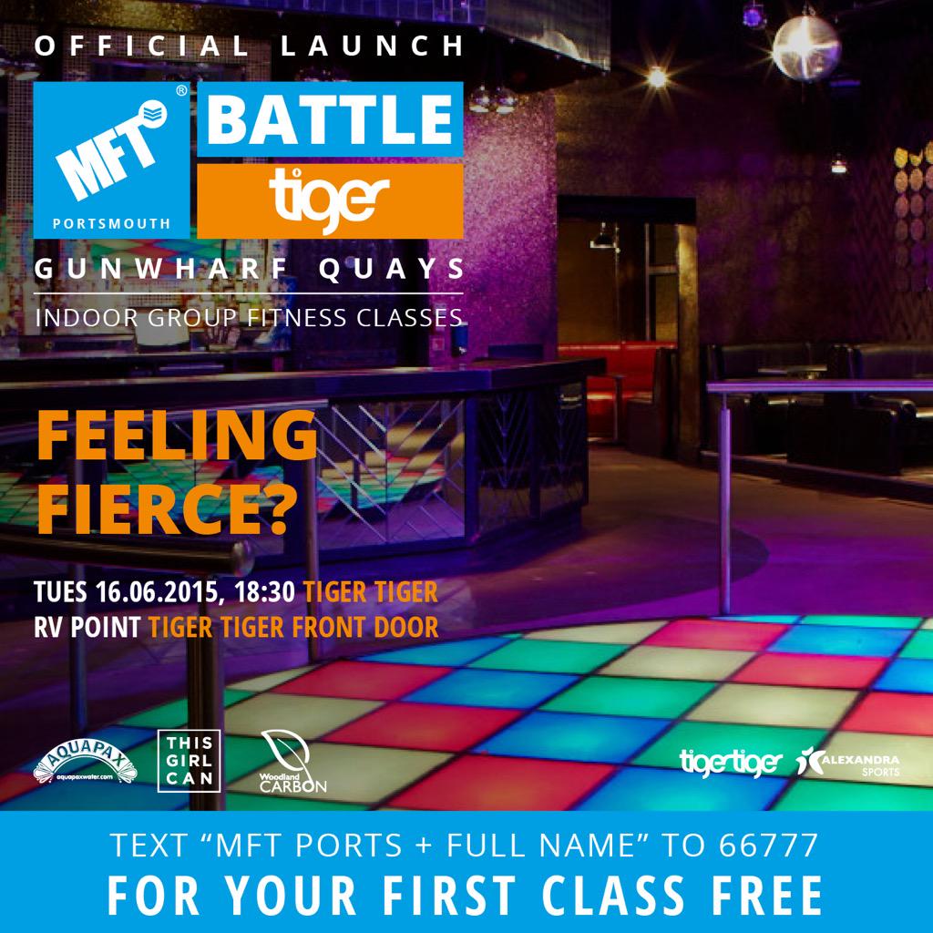 MFTPortsmouth's tweet photo. Only 3 hours to get on the VIT (very important tiger) list for tonight @TigerPortsmouth 

Inroar Grrroup Fitness http://t.co/8lssKn5QvQ