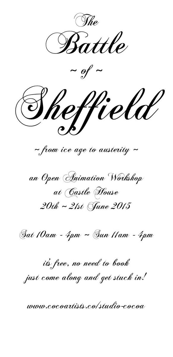 Free animation workshop this weekend and lots more <a href="/CastlegateFest/">Castlegate Festival</a> - cocoartists.co/studio-cocoa/