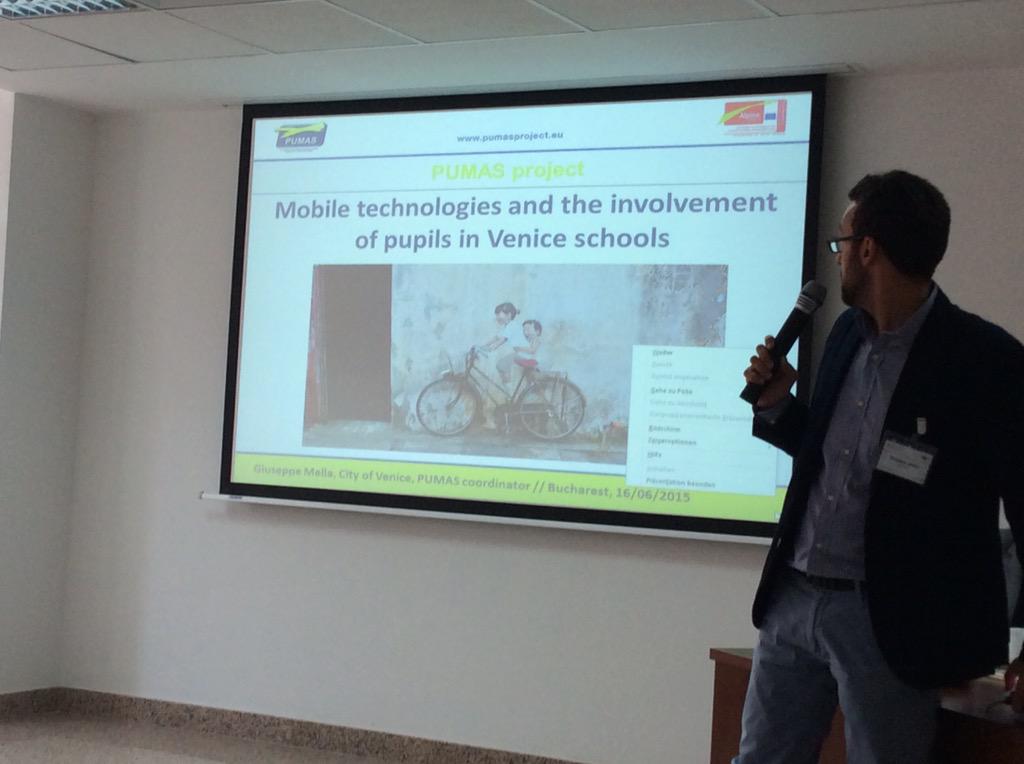 Pentucci's tweet image. #SUMPConference2015 sustainable mobility starts from young generations @pumasproject @giuseppemella @EUAlpineSpace
