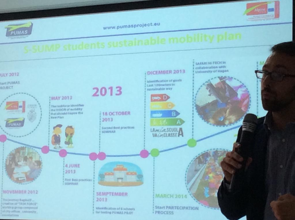 Pentucci's tweet image. #SUMPconference2015 working with pupils in home-to-school jurneys #choosingsustainability #Venice