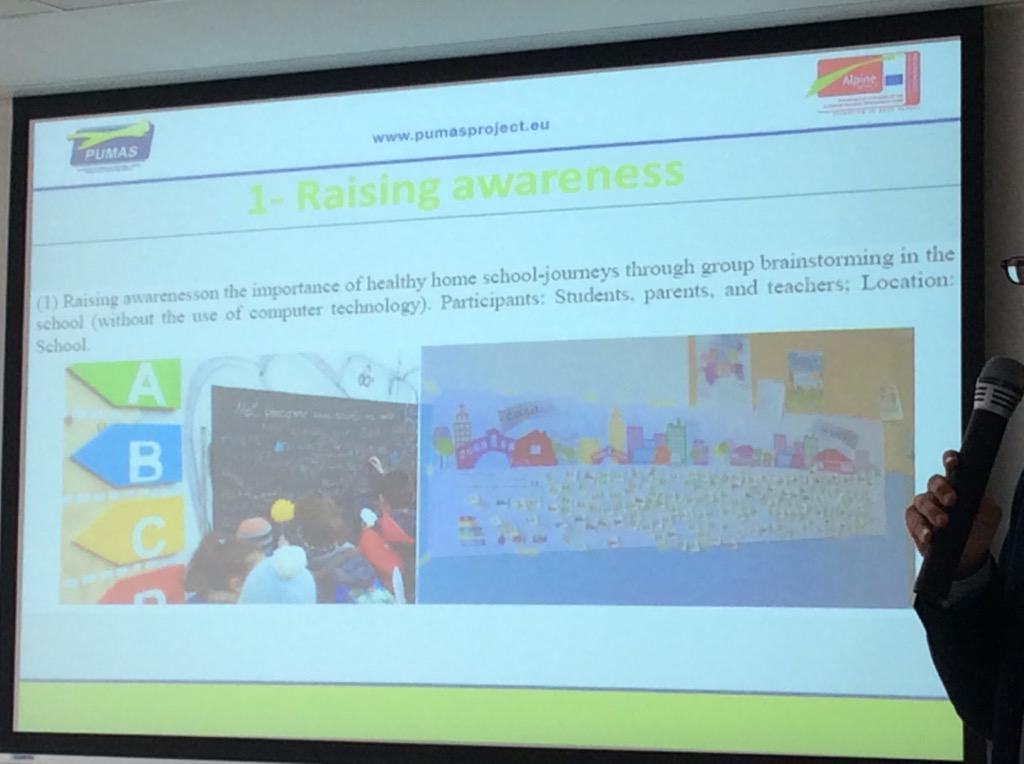 Pentucci's tweet image. #PUMASproject roadsafety and sustainable mobility for pupils #Venice #SUMPconference2015 @pumasproject