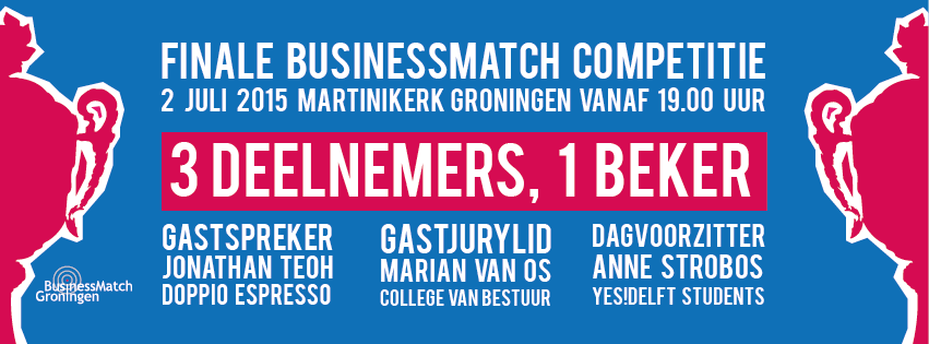 Kom naar de finale van de BusinessMatch Competitie! Mooie locatie: Martinikerk! Meld je aan: eepurl.com/bpj-1r