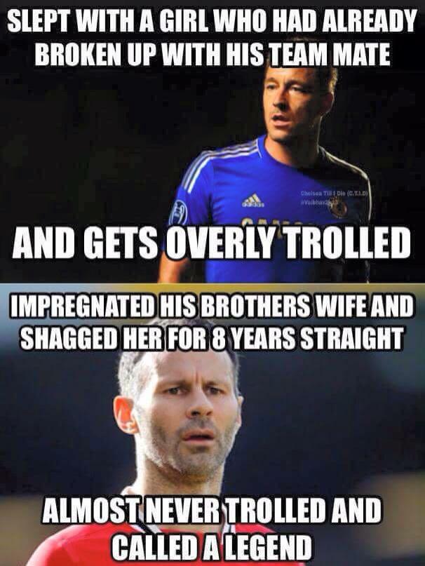 joshjy's tweet photo. fucking crying ๐๐๐ #giggs #terry #banter #laddd http://t.co/zPCFdztZM7