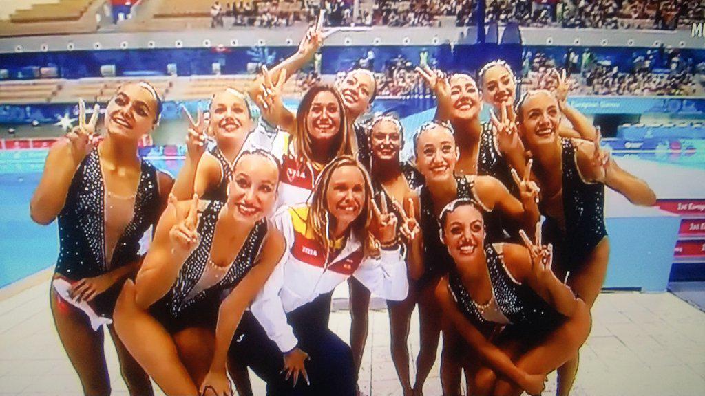 MEDALLA DE PLATA!!!
Para el equipo español de #sincronizada 
En #Baku2015EuropeanGames
Enormes!!
Enhorabuena chicas!!