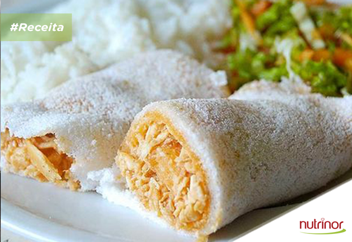 Veja a #Receita deliciosa de Tapioca funcional com frango cremoso. bit.ly/1GK8PGg