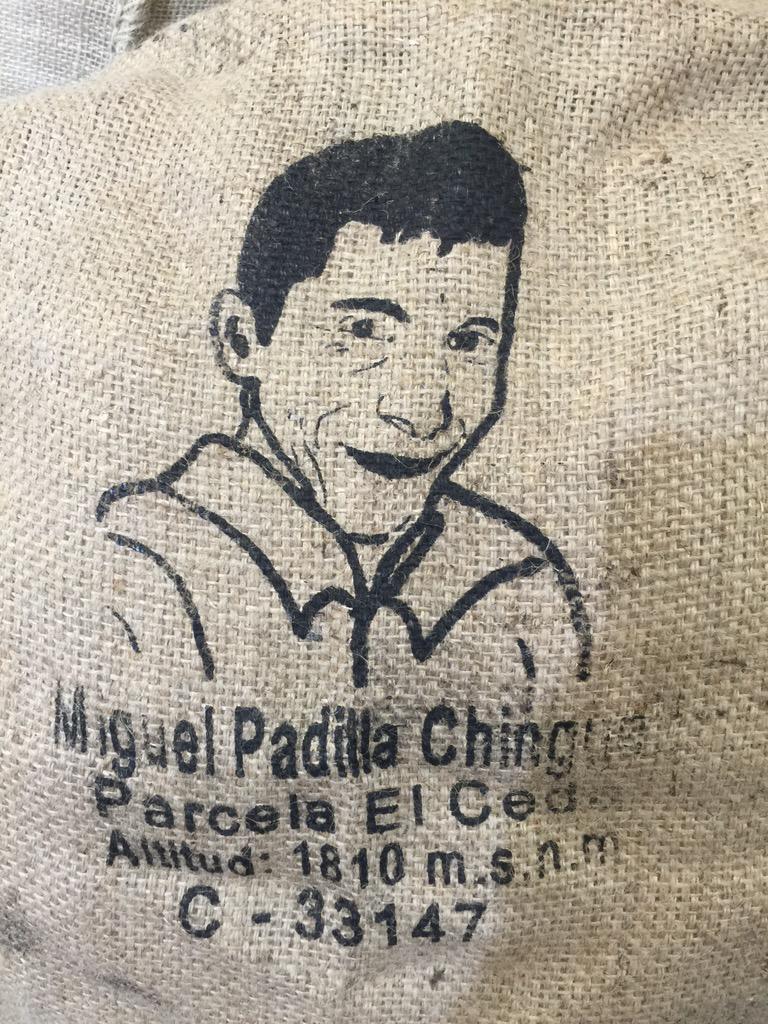 coffeehopper's tweet image. Über-traceable #Coffees 121 Project @drwcoffee Micro-lots feature the farmers features on the sacks! @SCAE_Community