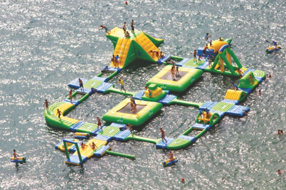 KaraFranker's tweet photo. Talk about summer fun! Splash and play at @JungleIsland's floating obstacle course in Miami: http://t.co/qM1xm2ecpS http://t.co/Rfr9vQdO9u