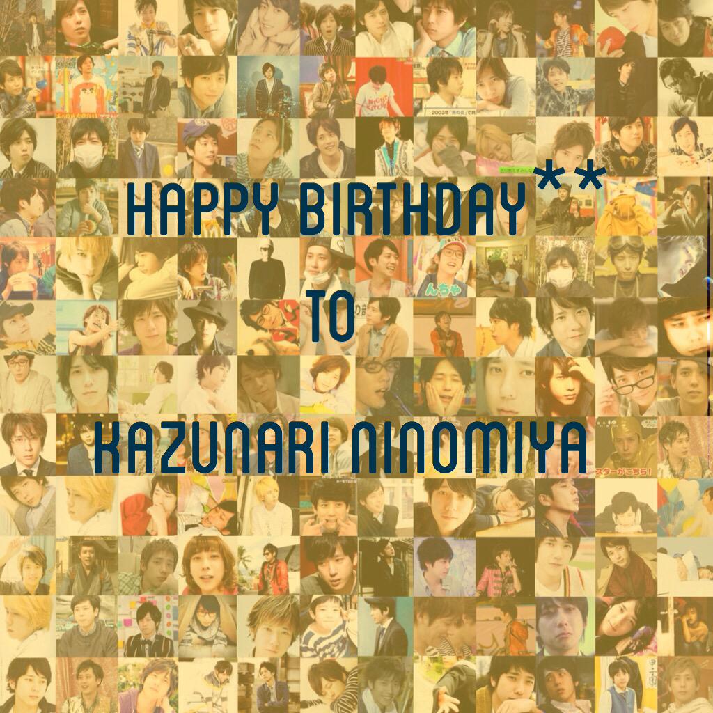 Kazunari Ninomiya
happy birthday**           